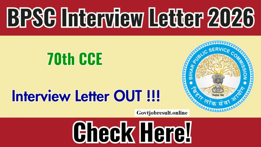 BPSC 70th Interview Letter 2026