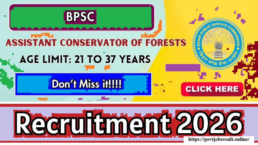 BPSC Assistant Conservator of Forests Recruitment 2026